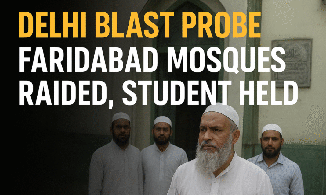 Delhi Blast Probe: Faridabad Mosques Raided, Student Held