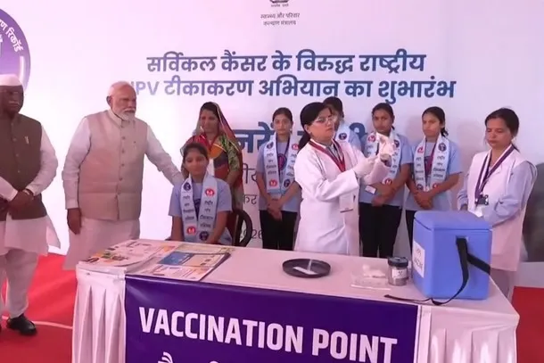 PM Modi launches a nationwide HPV vaccination