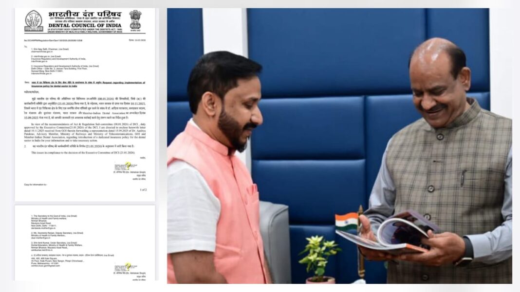 Major Step Towards a Separate Insurance Policy for Dental Treatments; Positive Response at the Central Level to Dr. Aaditya Patakrao’s Efforts